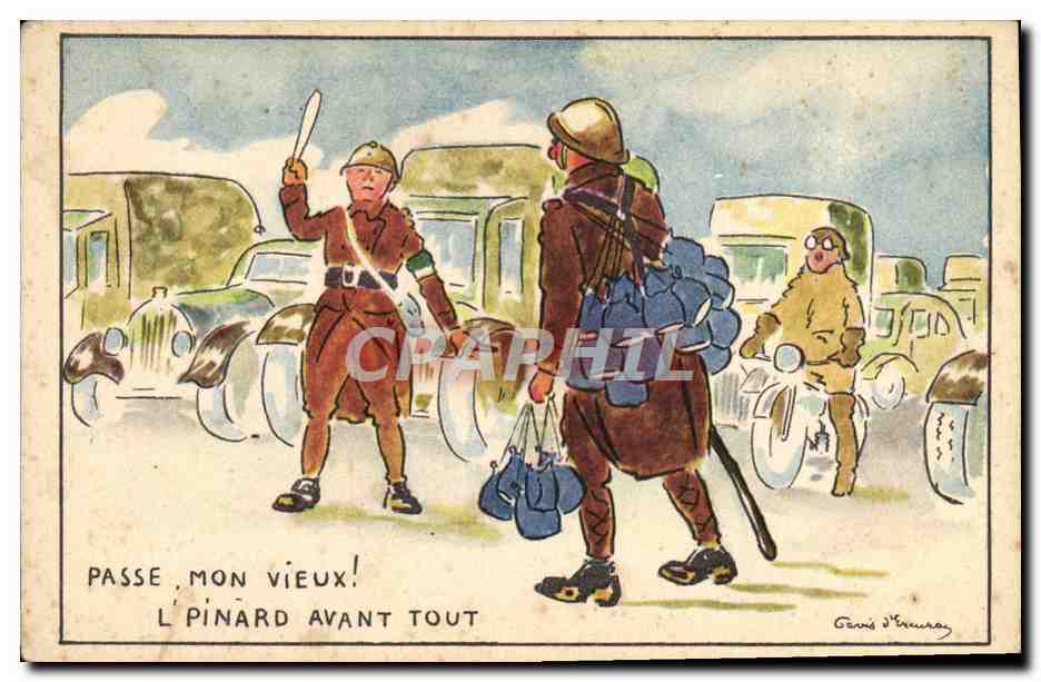 CPA Fantaisie Militaria Pinard