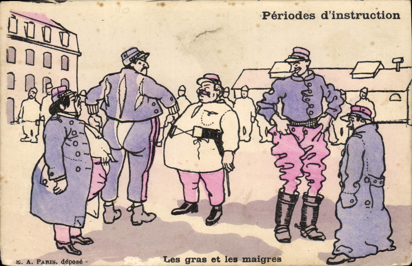 Les gras et les maigres — Périodes d'instruction — E. A. PARIS, déposé