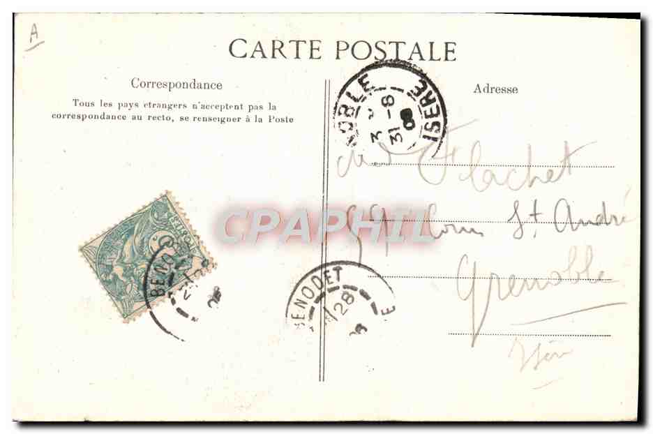 CPA Folklore Un gas de Ploare Environs de Douarnenez Finistere  — Verso