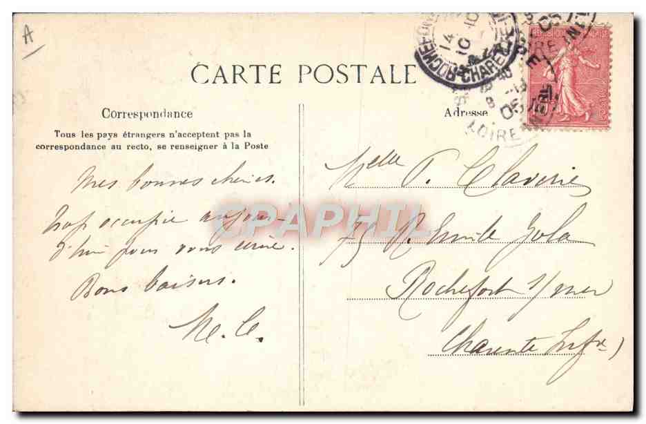 CPA Folklore Jeune breton  — Verso