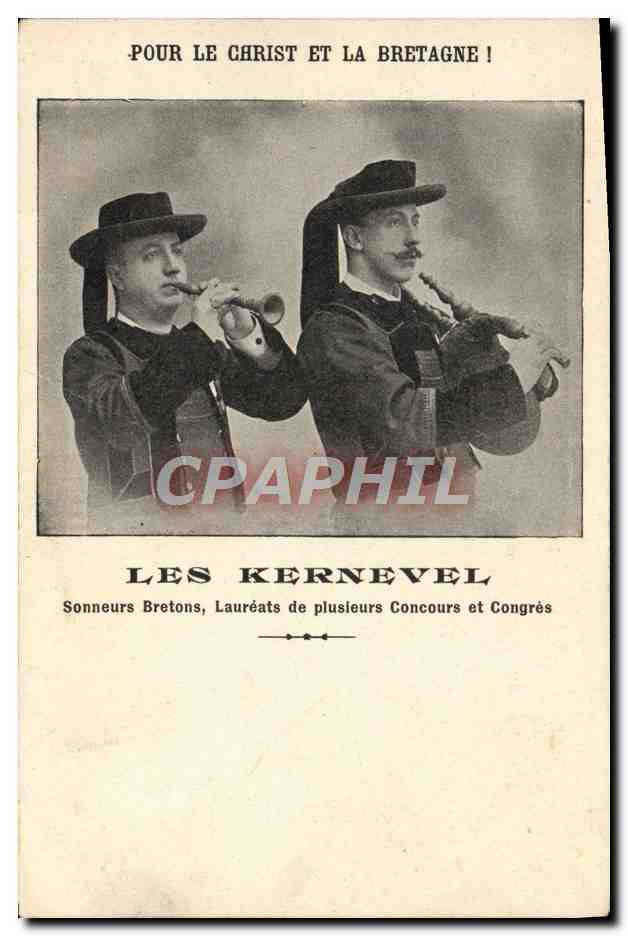 Les Kernevel — Sonneurs Bretons, Lauréats de plusieurs Concours et Congrès — Carte postale