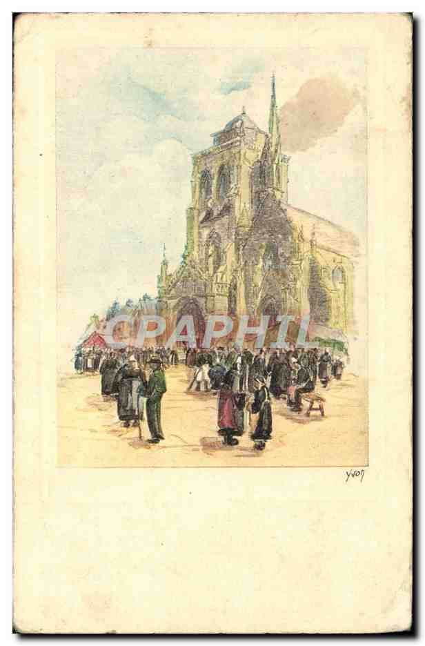 CPA Folklore Locronan L'eglise 