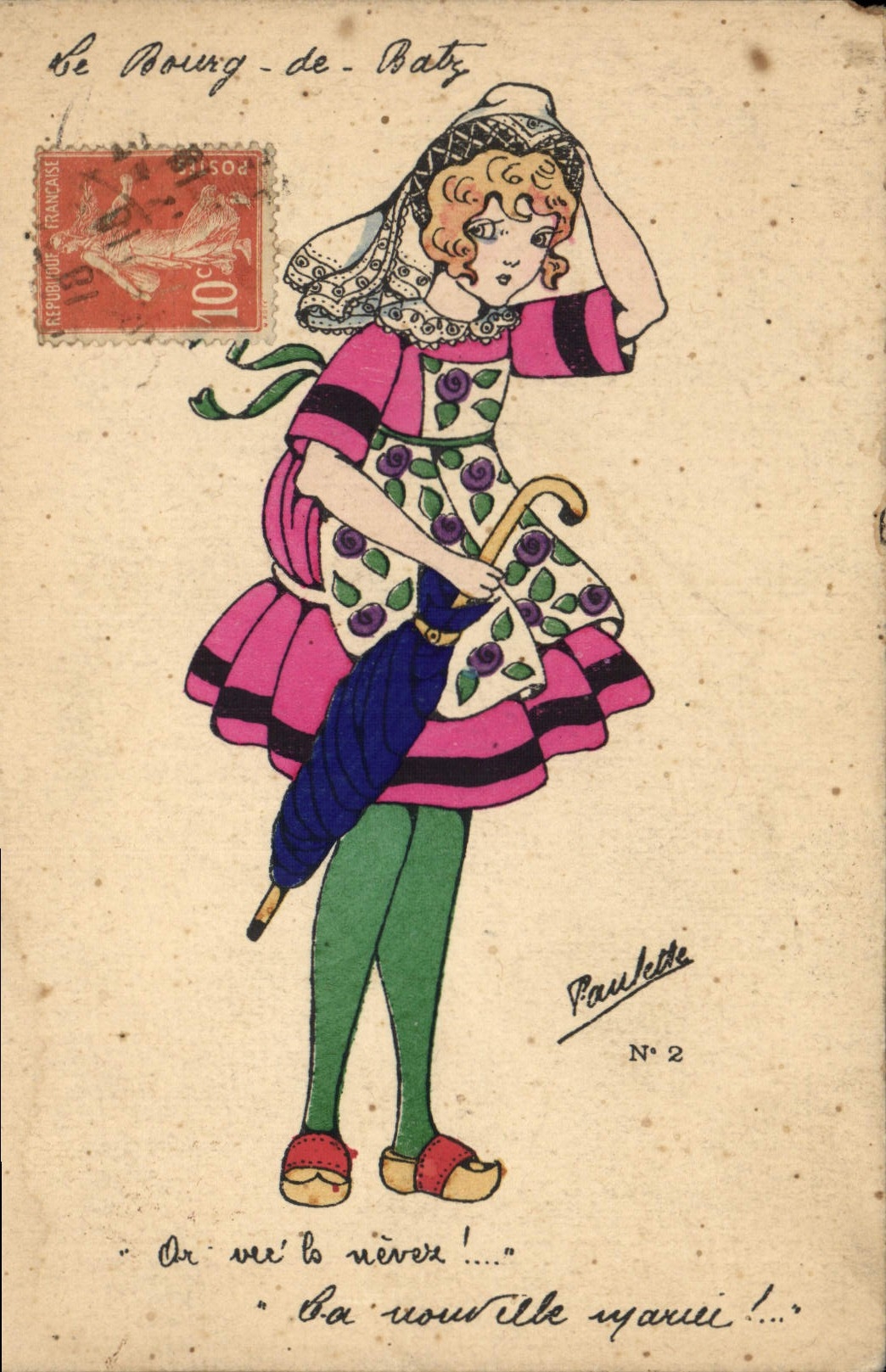 CPA Folklore Bourg de Batz 