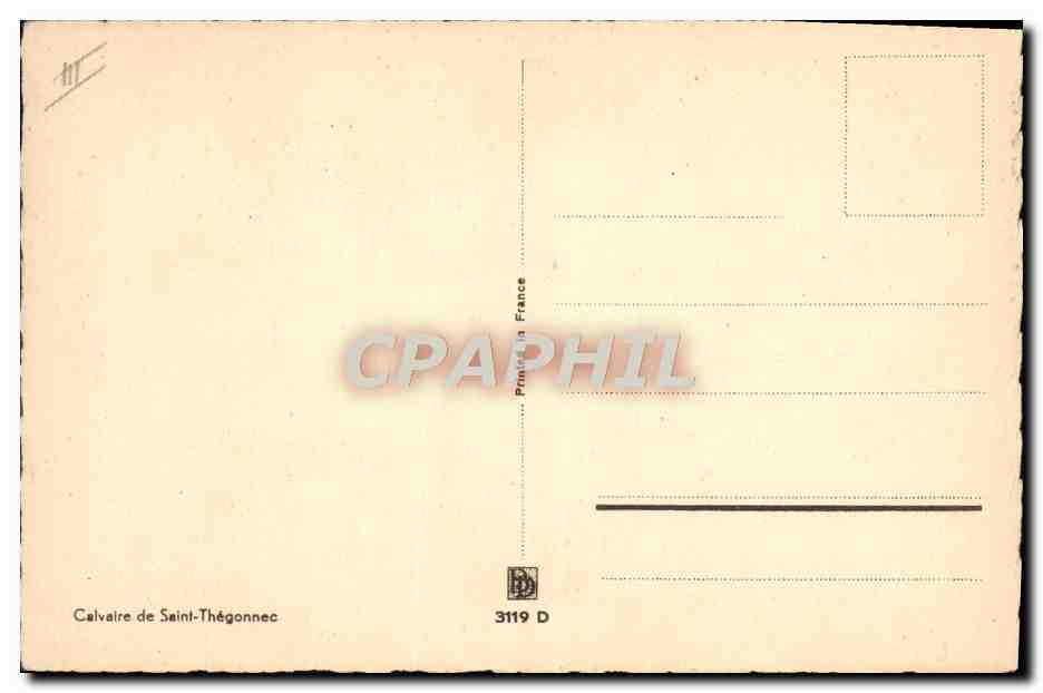 CPA Folklore Calvaire de Saint Thegonnec  — Verso