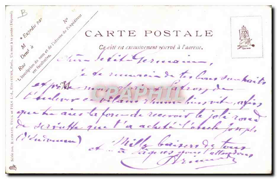 CPA Folklore Vilain Marche Pays Breton  — Verso