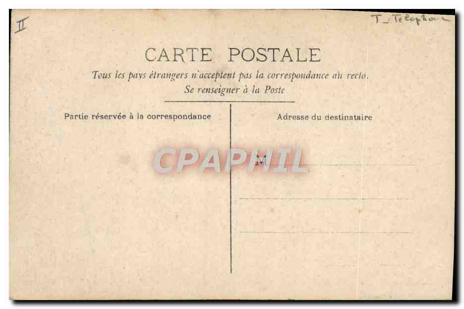 CPA Fantaisie Telephone Femme — Rückseite