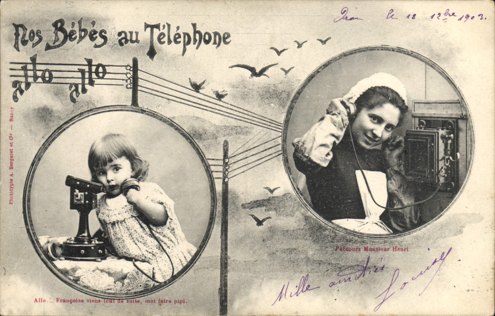 Nos Bébés au Téléphone — Phototypie A. Bercy et Cie — Nancy