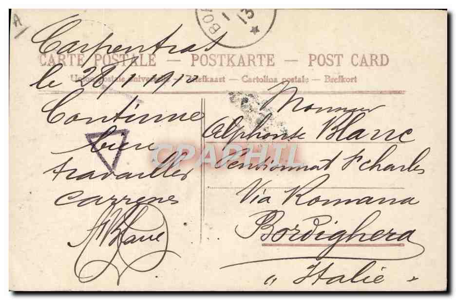 CPA Fantaisie Telephone Enfant — Rückseite