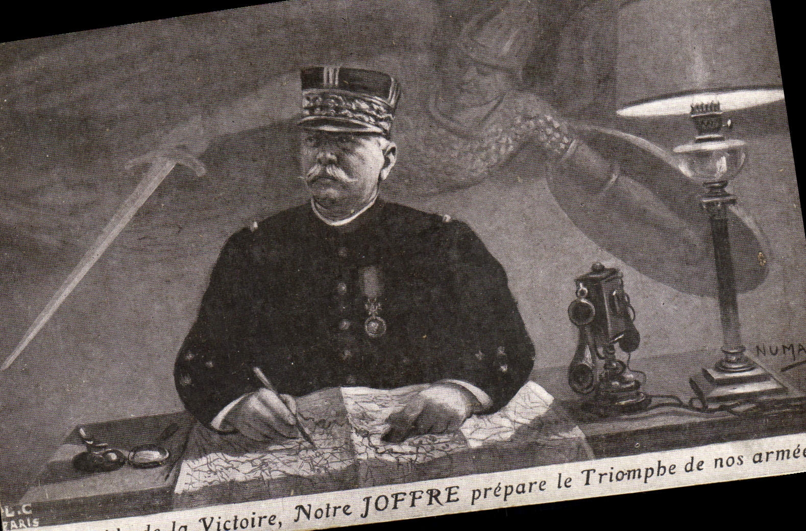 CPA Fantaisie Telephone Joffre Militaria 