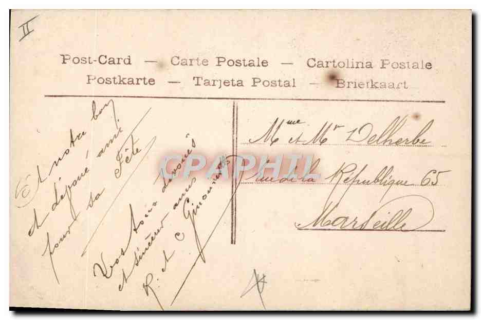 CPA Fantaisie Telephone Femme — Rückseite