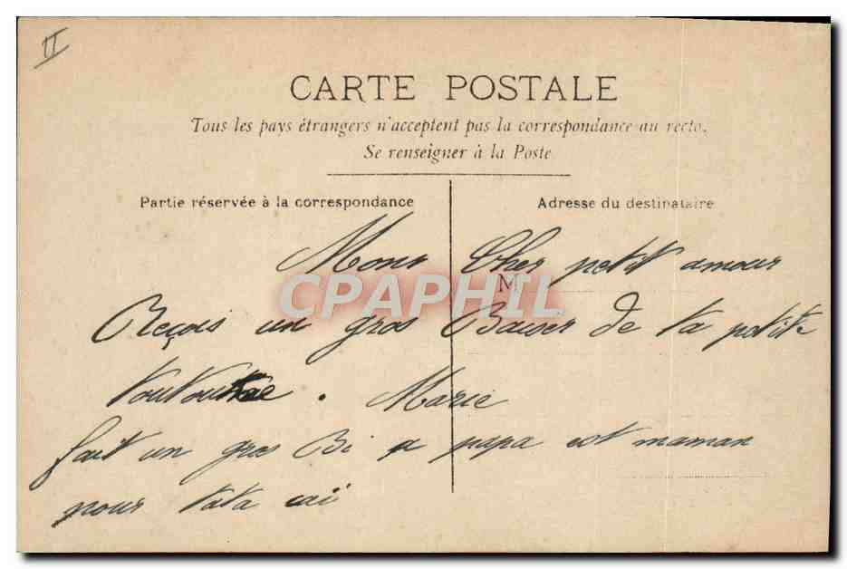 CPA Fantaisie Telephone Femme — Rückseite