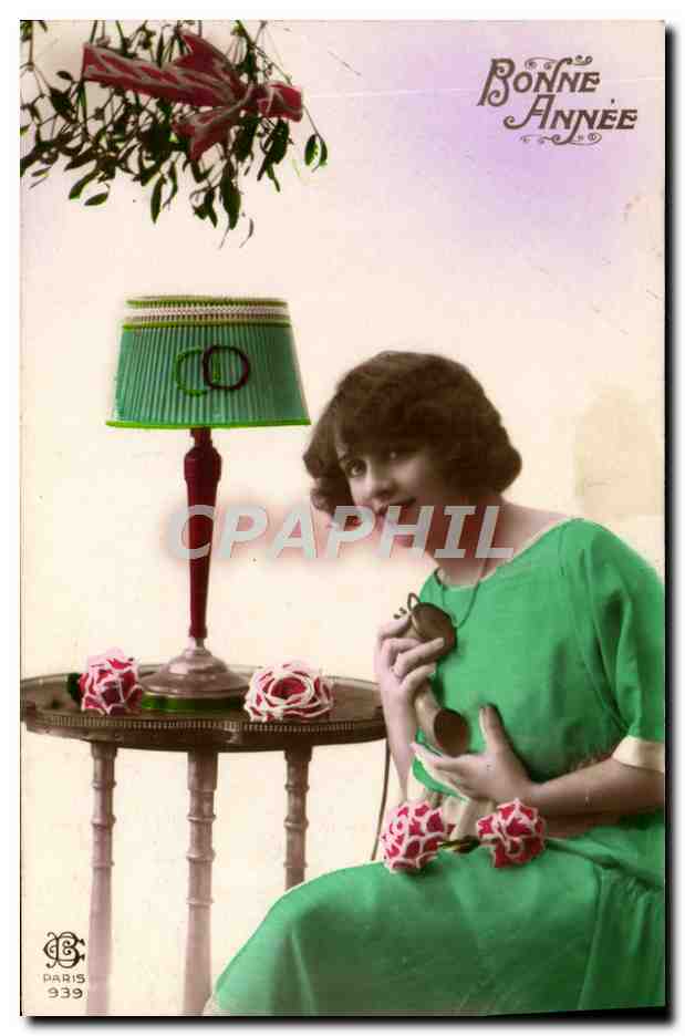 CPA Fantaisie Telephone Femme 