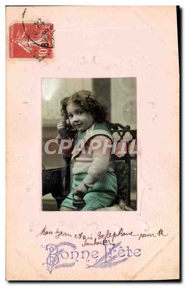 CPA Fantaisie Telephone Enfant