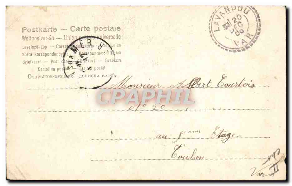 CPA Fantaisie Telephone Enfant Pere Noel — Rückseite
