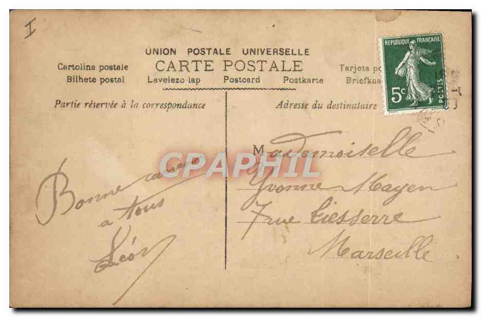 CPA Fantaisie Telephone Enfants — Rückseite