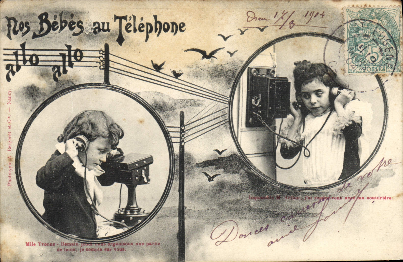 Nos Bébés au Téléphone — Phototypie A. Bergeret et Cie — Nancy
