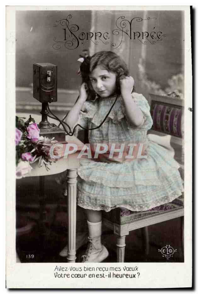 CPA Fantaisie Telephone Enfant