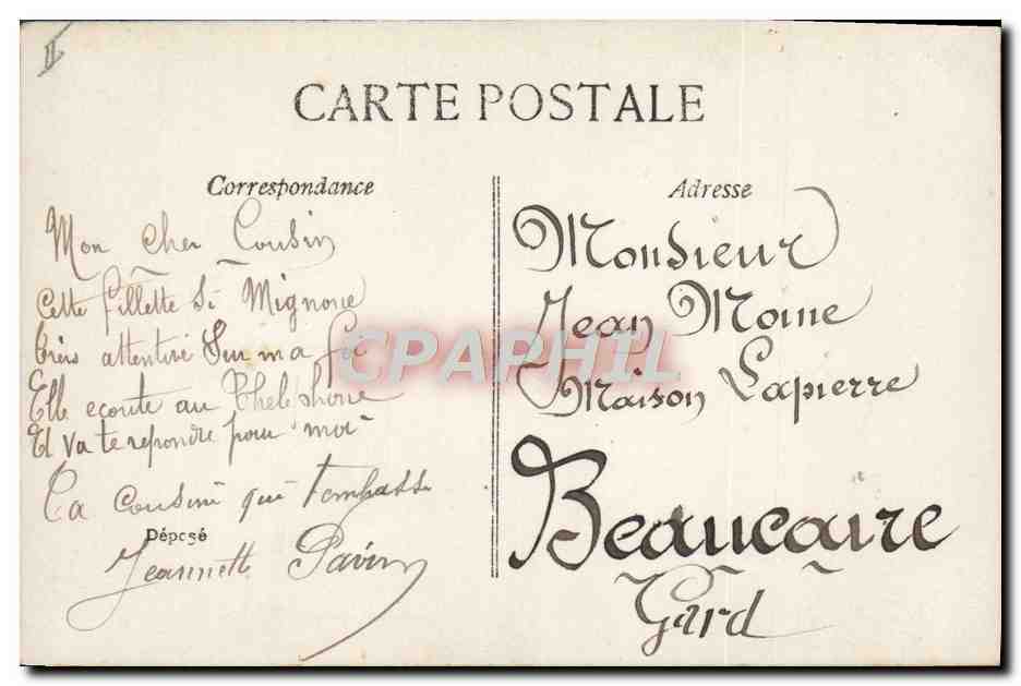 CPA Fantaisie Telephone Enfant — Back