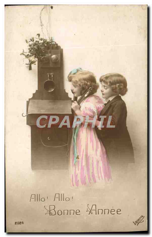 CPA Fantaisie Telephone Enfants