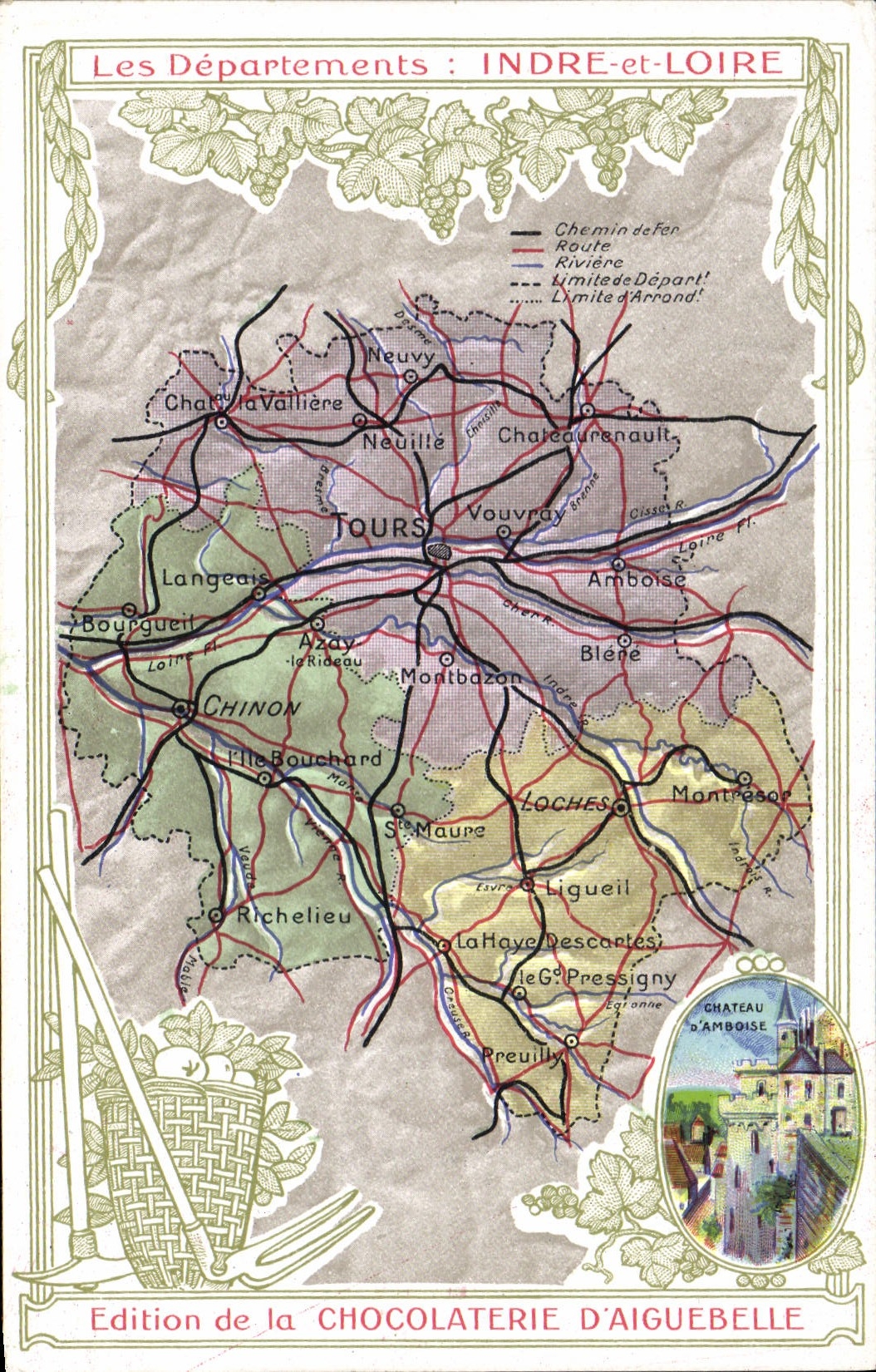 Département d'Indre-et-Loire — Touraine — Édition de la Chocolaterie d'Aiguebelle