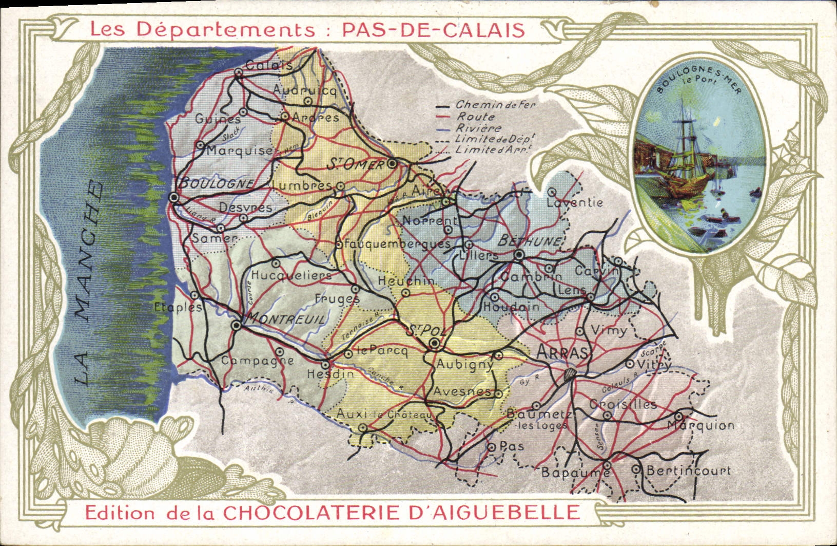 Die Departemente: PAS-DE-CALAIS — Ausgabe der CHOCOLATERIE D'AIGUEBELLE