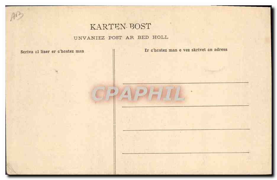 CPA Folklore Vie champetre Passage difficile  — Verso