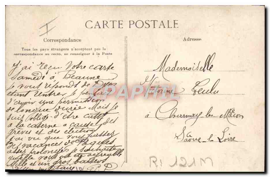 CPA Folklore le nid — Verso