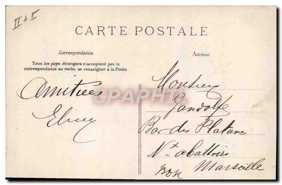 CPA Folklore Attention ca mord Peche Pecheur  — Verso