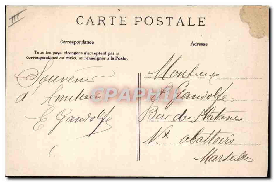 CPA Folklore Une heureuse rencontre Mendiant  — Verso