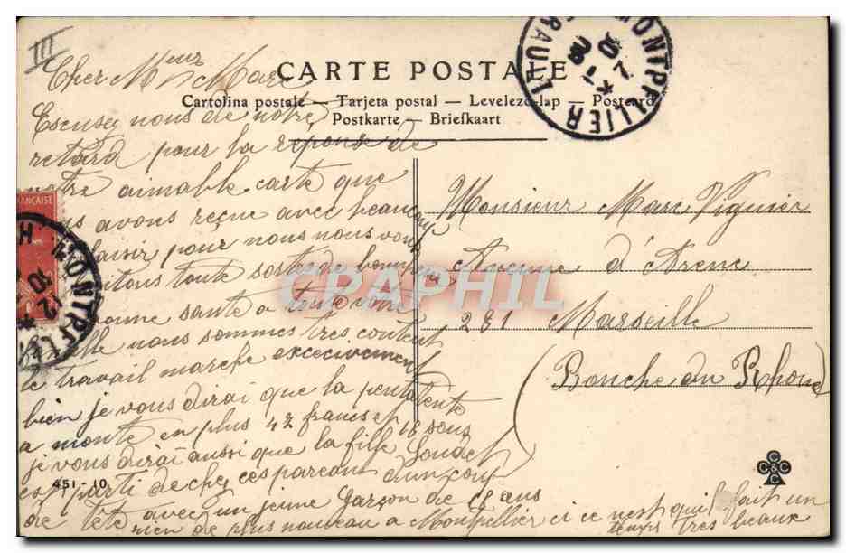 CPA Folklore L'obstacle  — Verso