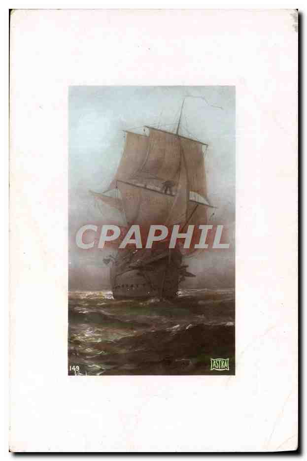 Navire à voile en mer — Éditeur Lastrai, n° 149