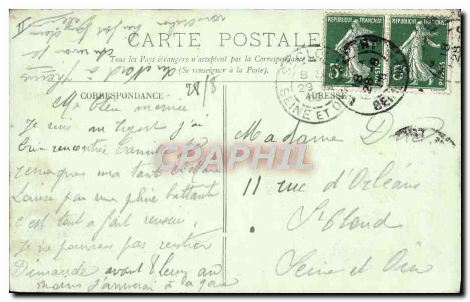 CPA Bateau Le Treport Barques de peche — Verso