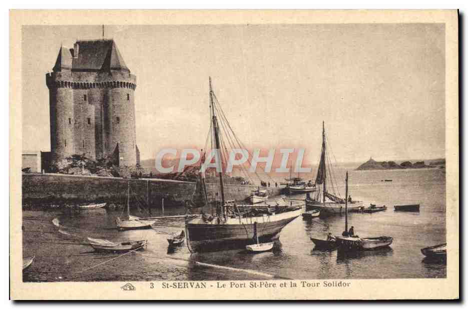 St-SERVAN - Le Port St-Père et la Tour Solidor — éditeur G. Altecirno, Strasbourg