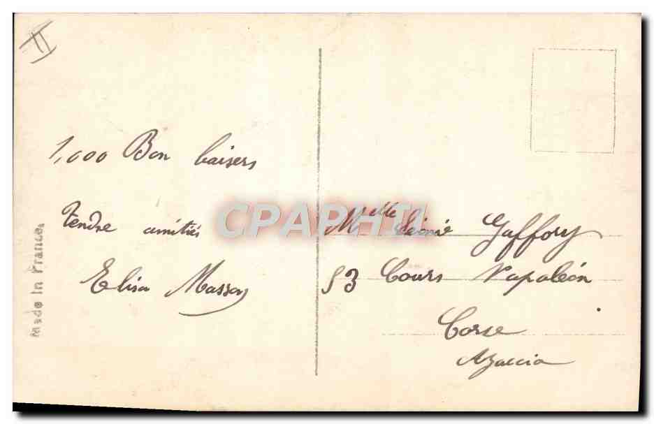 CPA Fantaisie Porte bonheur Femme Souris Trefle — Rückseite