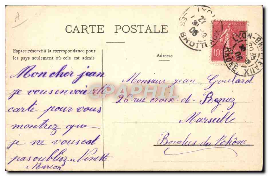 Le Fer à Cheval — Les Cartes Postales 'Porte-Bonheur' — Imp. d'Art Robert & Cie, Paris — Achterkant