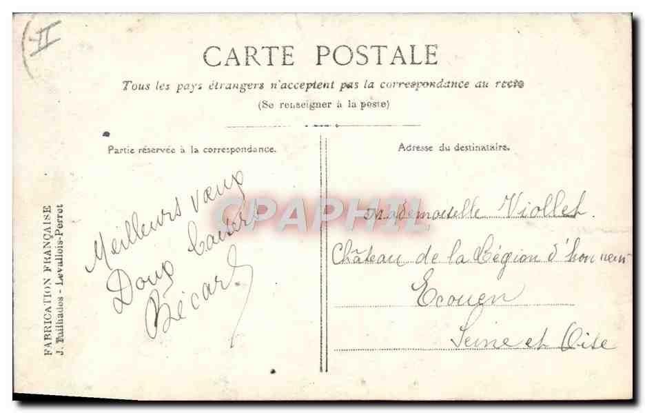 CPA Fantaisie Calendrier Porte bonheur Fer a cheval Soldat Militaria — Rückseite