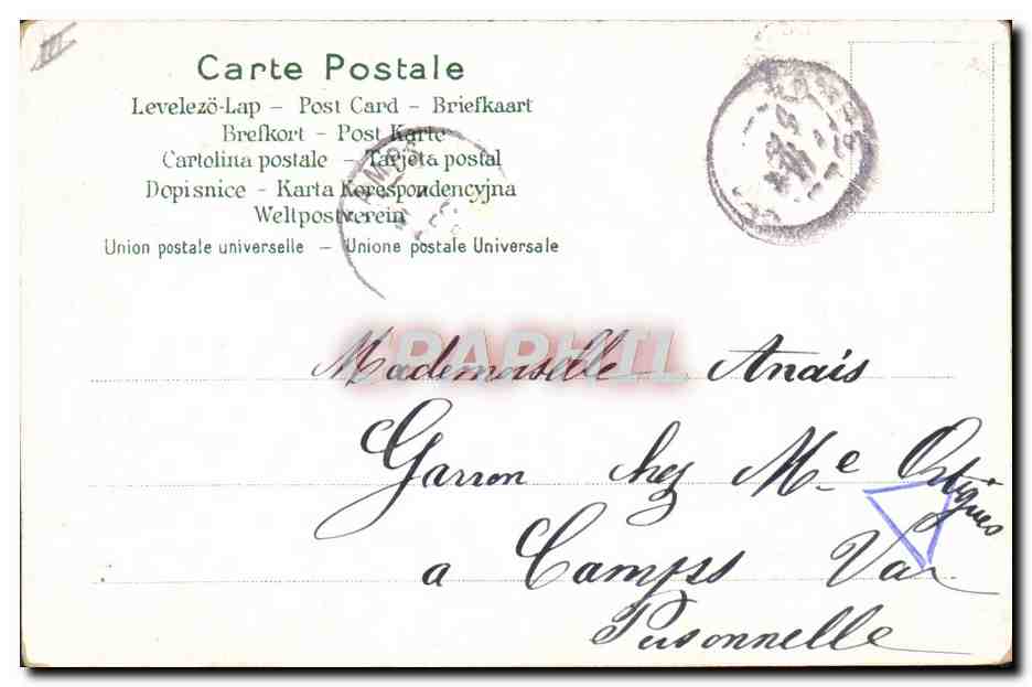 CPA Fantaisie Araignee Porte Bonheur — Rückseite