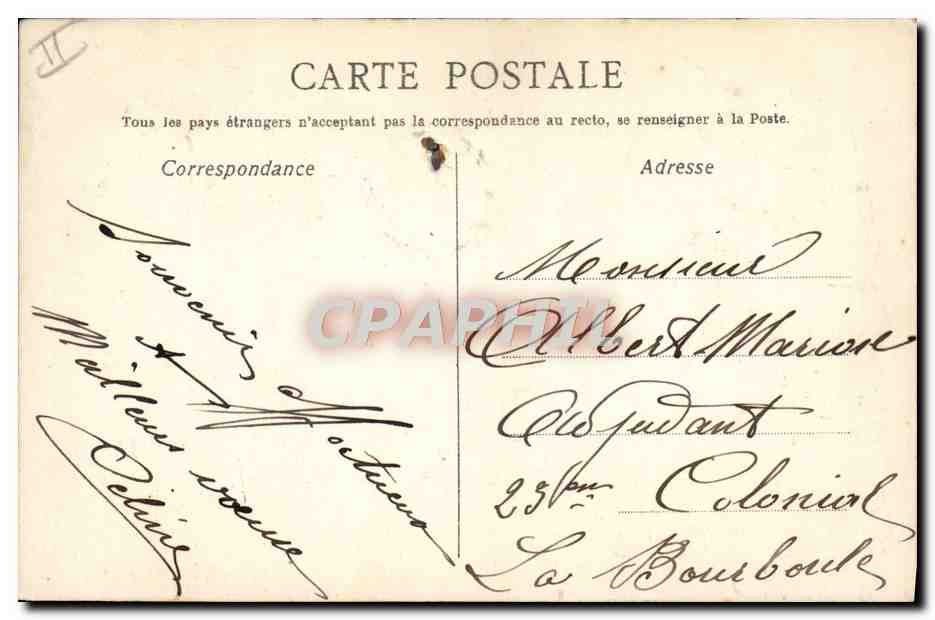 CPA Fantaisie Porte bonheur  — Rückseite