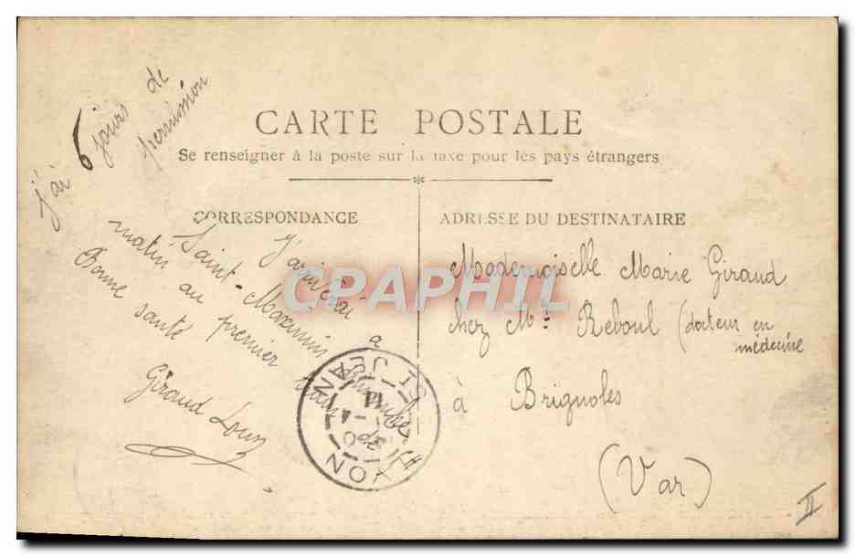 CPA Fantaisie Porte bonheur Trefle  — Rückseite