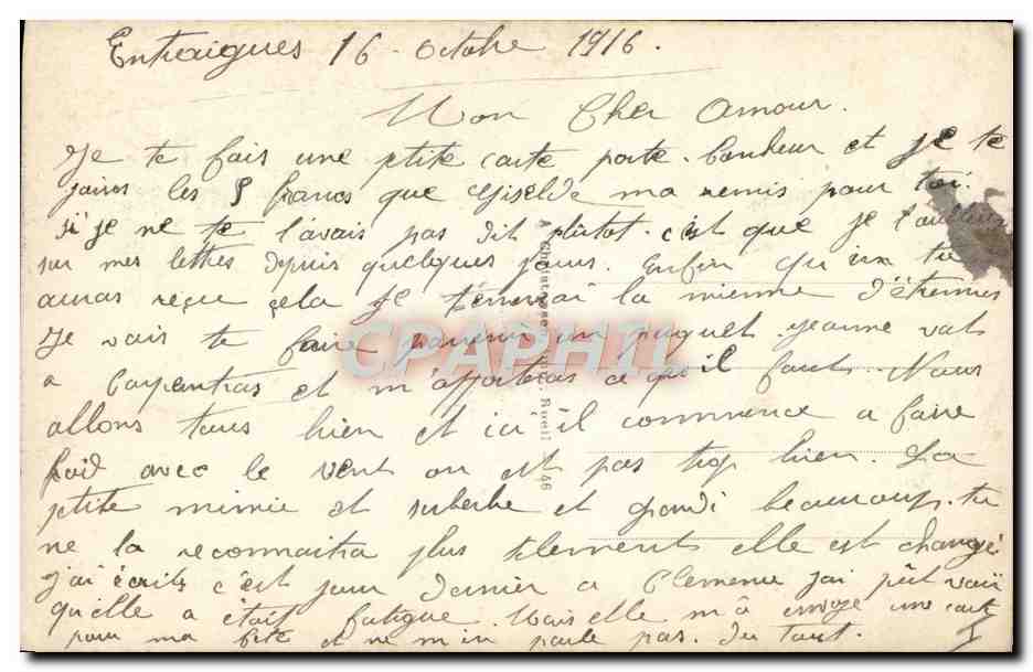 CPA Fantaisie Porte bonheur Chiffre 13 — Rückseite