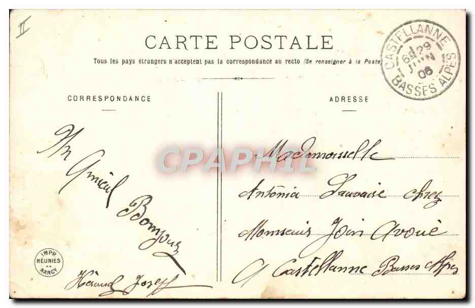 CPA Fantaisie Femme Porte Bonheur  — Verso