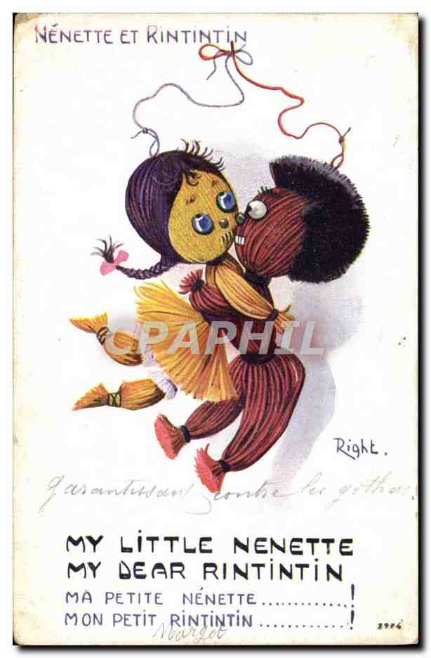 Nénénette et Rintintin — dessin de Right. — éditeur Right, n° 2976