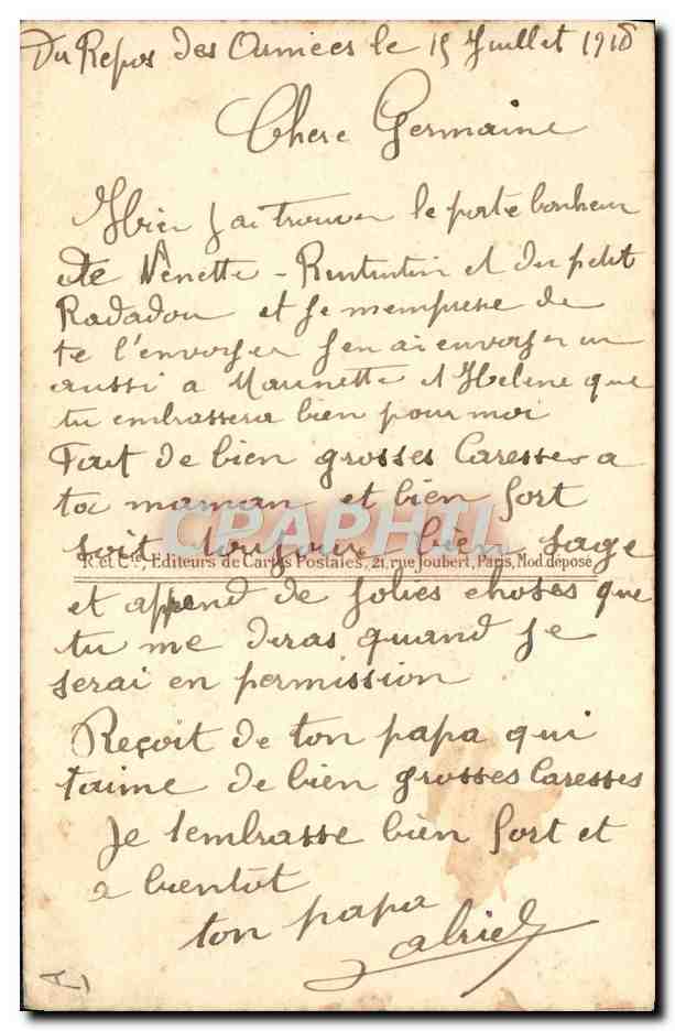 Nénénette, Rintintin et Radadou — Porte-Bonheur — Éditeurs de Cartes Postales, 21 rue Joubert, Paris — Reverso