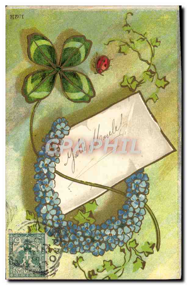 CPA Fantaisie Fleurs Trefle 