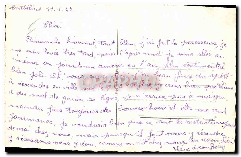 CPA Fantaisie Femme Coccinelle  — Verso