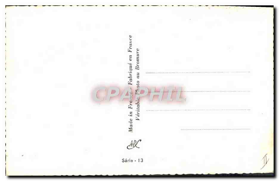 CPA Fantaisie Femme Porte bonheur Elephant Fer a cheval Coccinelle Trefle Chiffre 13 — Rückseite