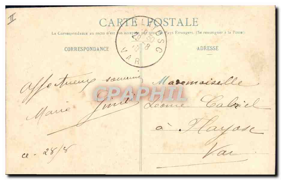 CPA Fantaisie Porte bonheur Trefle — Back