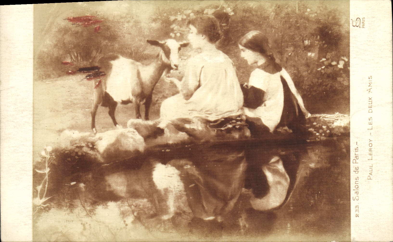 CPA Chevre Salons de Paris Paul Leroy Les deux amis 