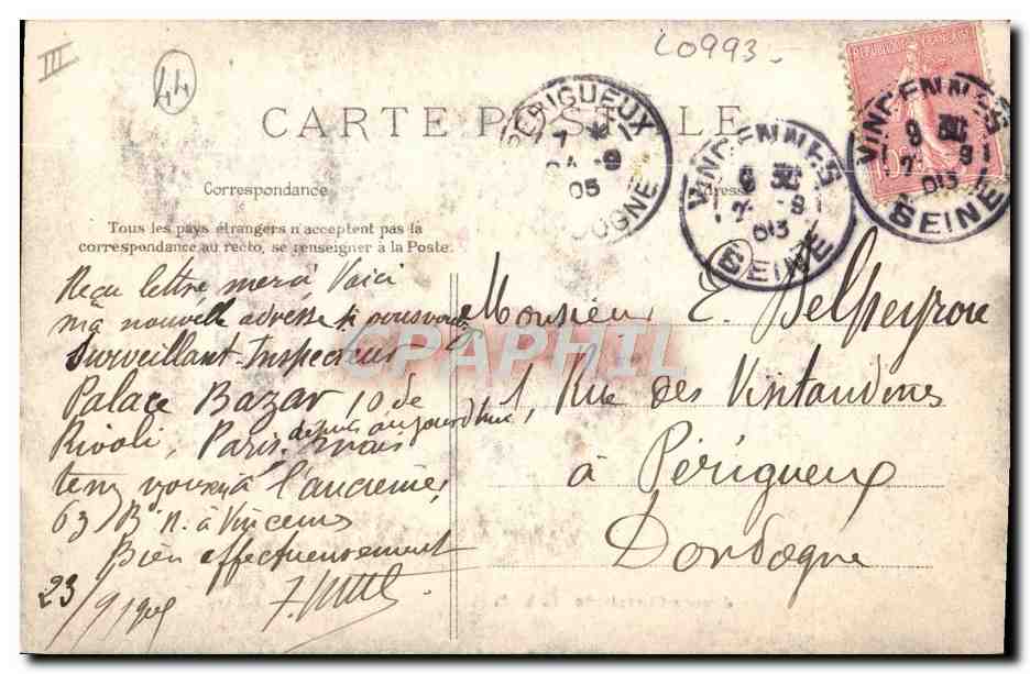 Jeunes Chevrières — C. L. C. — Verso