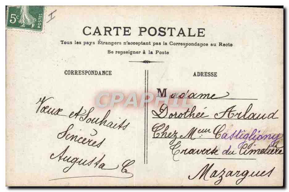 CPA Chevre Enfant Un baiser pour votre fete  — Rückseite